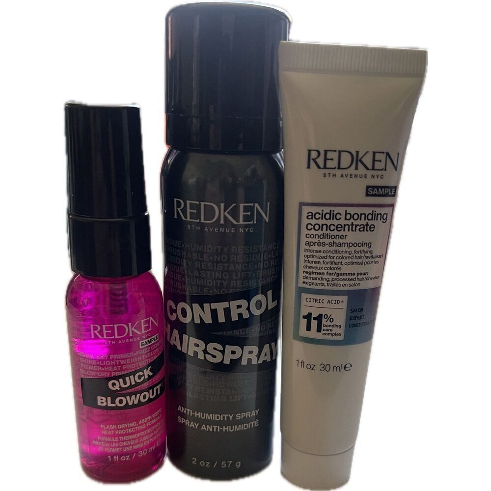 Redken Travel LOT Hairspray, Blowout Spray & Bonding Concentrate 1 /2 fl oz NEW